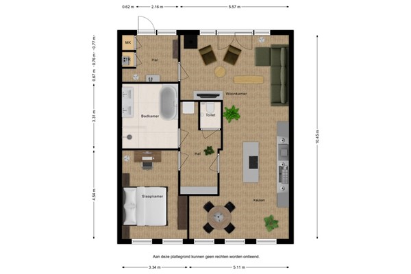 Floorplan - Sint Michielstraat 1-101, 4501 JL Oostburg